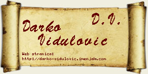 Darko Vidulović vizit kartica